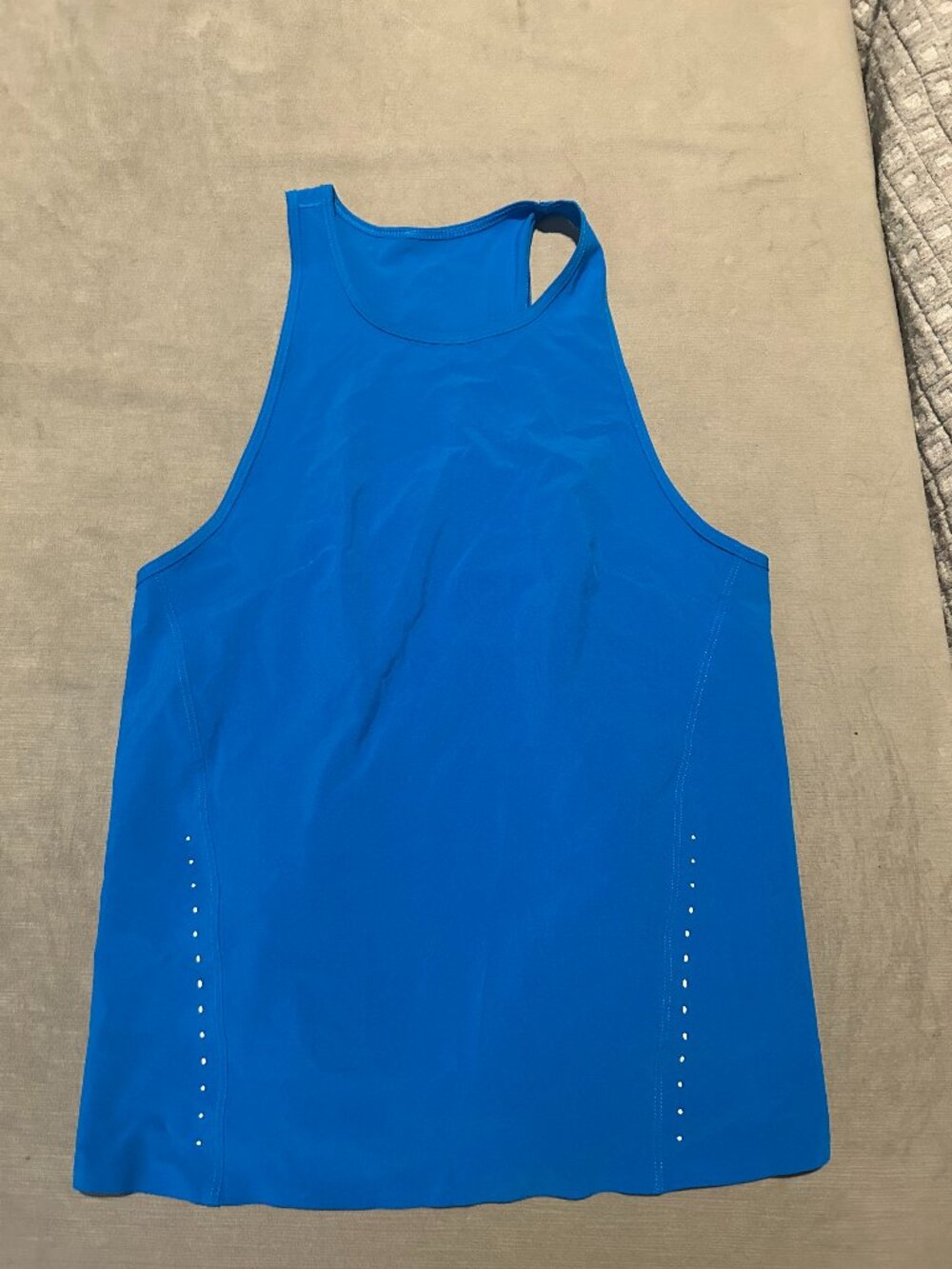 LULULEMON Find Your Pace High Neck Running Tank Blue Cast Size 2